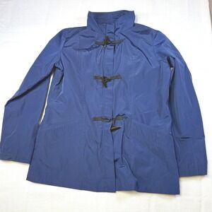 Rainforset Navy Toggle Closure Stand Collar Lightweight Jacket Women's Size S